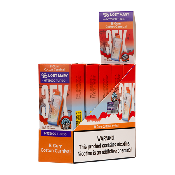 B-Gum Cotton Carnival LOST MARY MT35000 TURBO Vapes