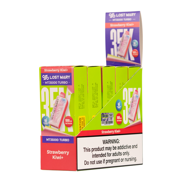 Strawberry Kiwi+ LOST MARY MT35K TURBO Nixodine Disposables