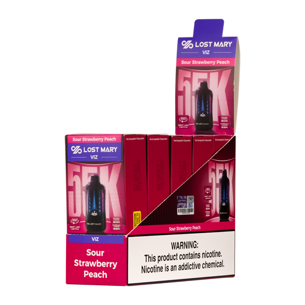 Sour Strawberry Peach LOST MARY VIZ 55K vapes