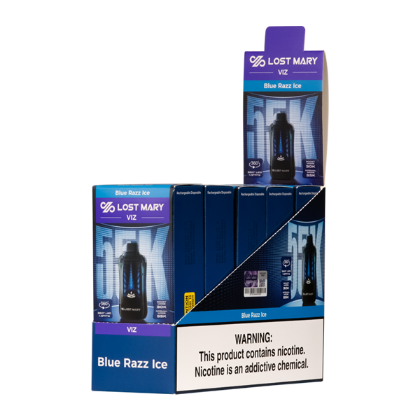 Blue Razz Ice LOST MARY VIZ 55K Vapes