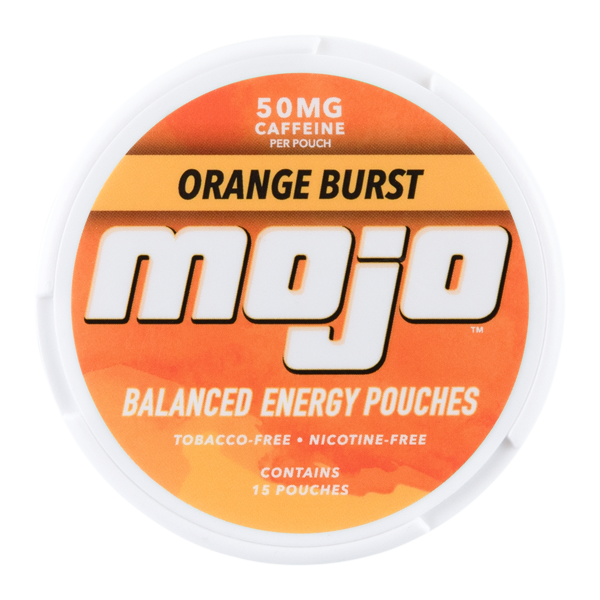 Mojo 50mg caffeine Orange Burst Energy Pouches