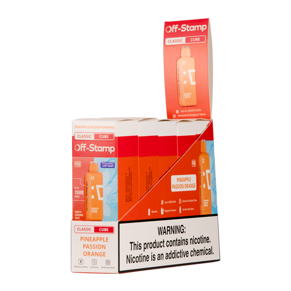 5 Pack of Pineapple Passion Orange OFF STAMP X-Cube Disposable CLASSIC