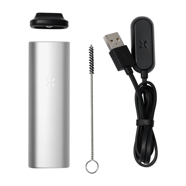 Kit contents for Pax Mini vaporizer silver