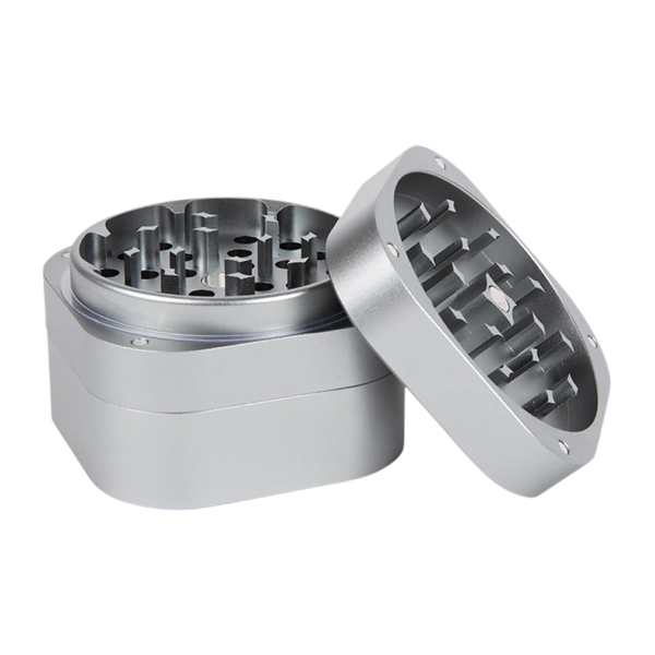 Pax dry herb grinder silver open