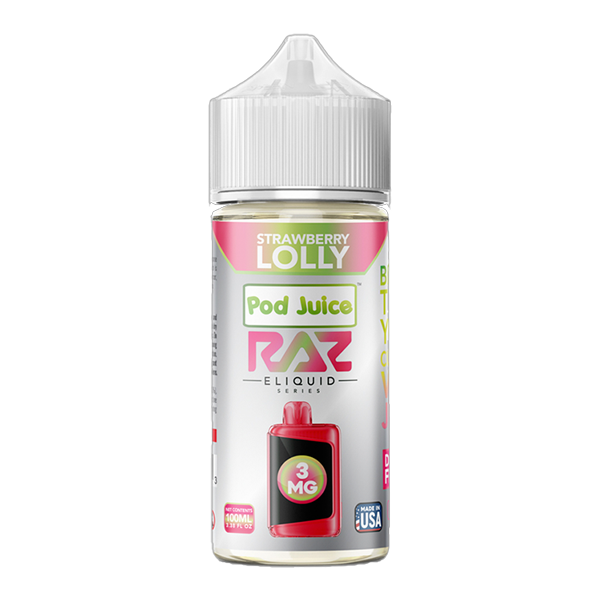 Strawberry Lolly RAZ X POD JUICE 100ml Strawberry Lolly RAZ X POD JUICE 100ml