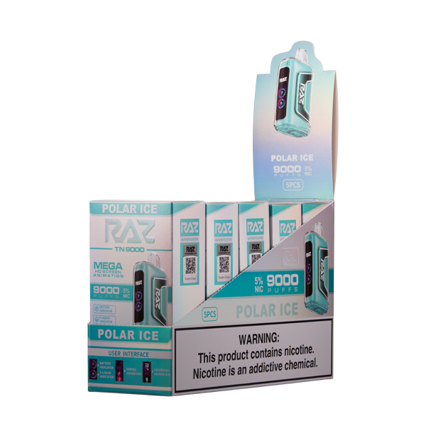 Raz Tn9000 Polar Ice Vape 5 Pack