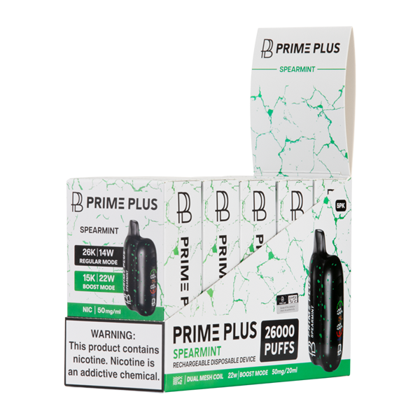 Spearmint Prime Plus vape 5 pack