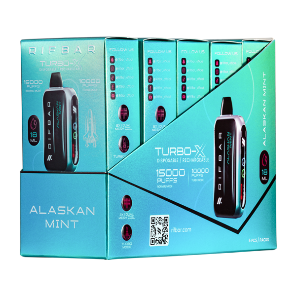 Alaskan Mint Rifbar Turbo-X Vape Bundle