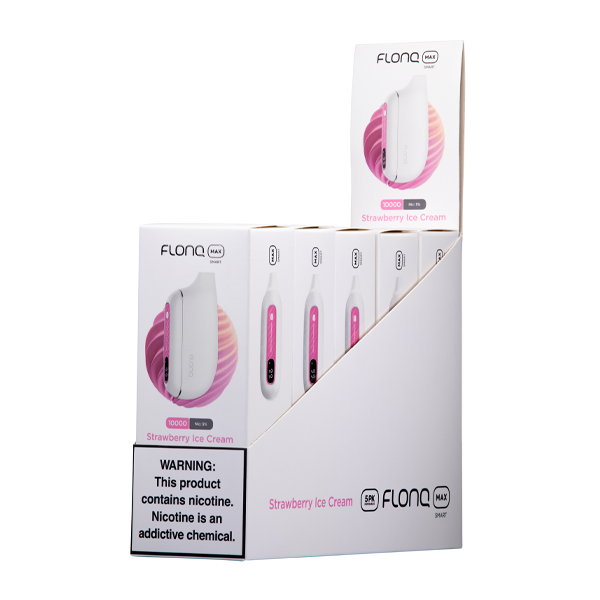 Flonq Max Smart 5% Strawberry Ice Cream Vape 5 Pack