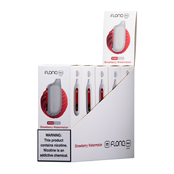 Flonq Max Smart 2% Strawberry Watermelon Disposable Vape Bundle