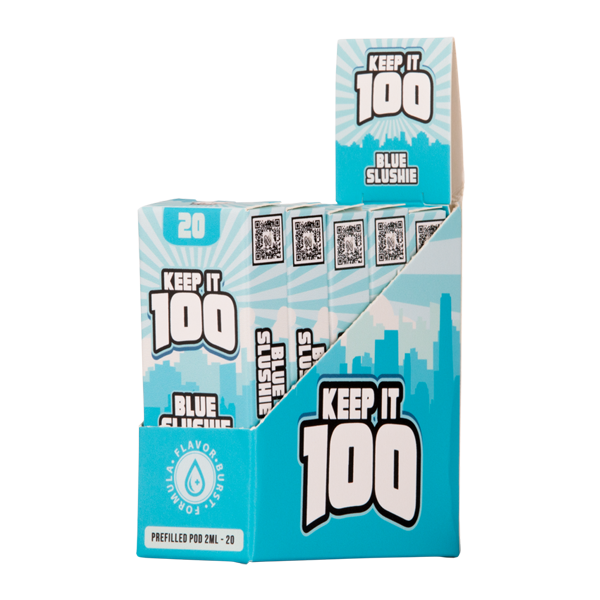 Blue Slushie Keep It 100 Zeltu X3 Pods 20mg 5 pack for Vaping.com