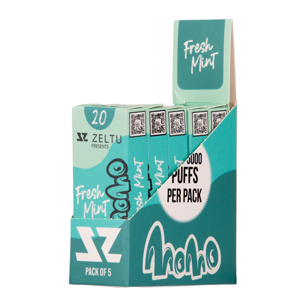 Fresh Mint Momo Zeltu X3 Pods 20mg 5 pack for Vaping.com