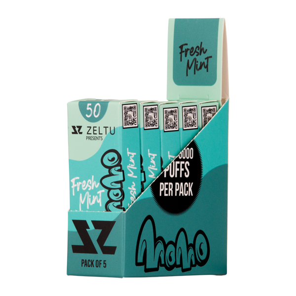 Fresh Mint Momo Zeltu X3 Pods 50mg 5 pack for Vaping.com